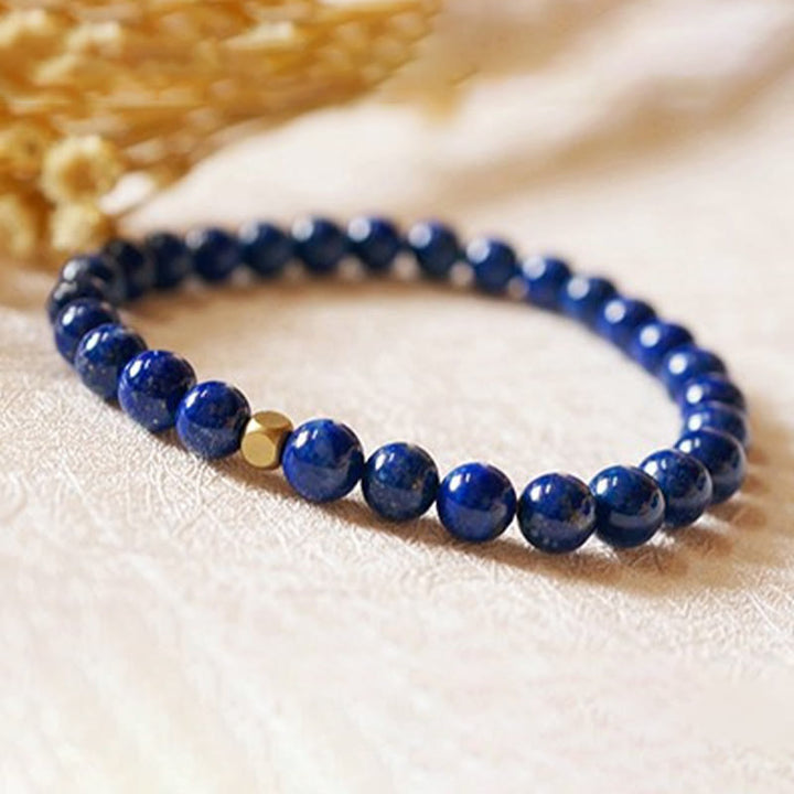 Bransoletka z Buddha Stones 4 mm ultracienkie koraliki lazurytowe do samodzielnej pielęgnacji