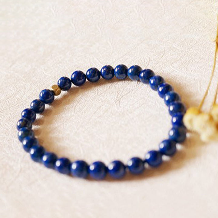 Bransoletka z Buddha Stones 4 mm, ultracienkie koraliki lazurytu i lapis lazuli, do pielęgnacji ciała - image 8