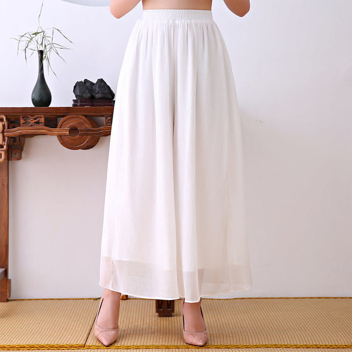 Buddha Stones Chiński Żaba-Guzik Projekt Długi Rękaw Szyfonowa Sukienka Midi - image 6