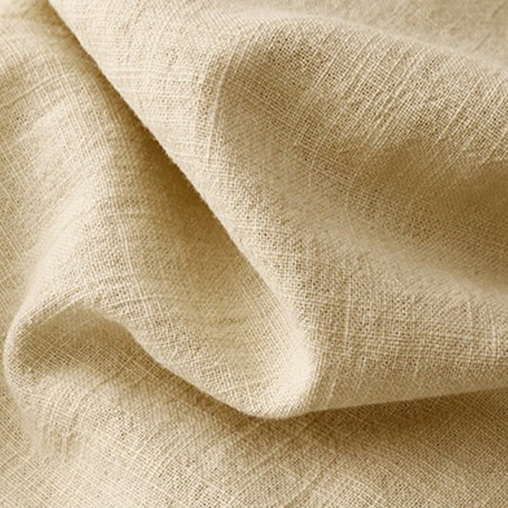 Koszulka damska z okrągłym dekoltem i luźnym półrękawem z bawełny i lnu Buddha Stones