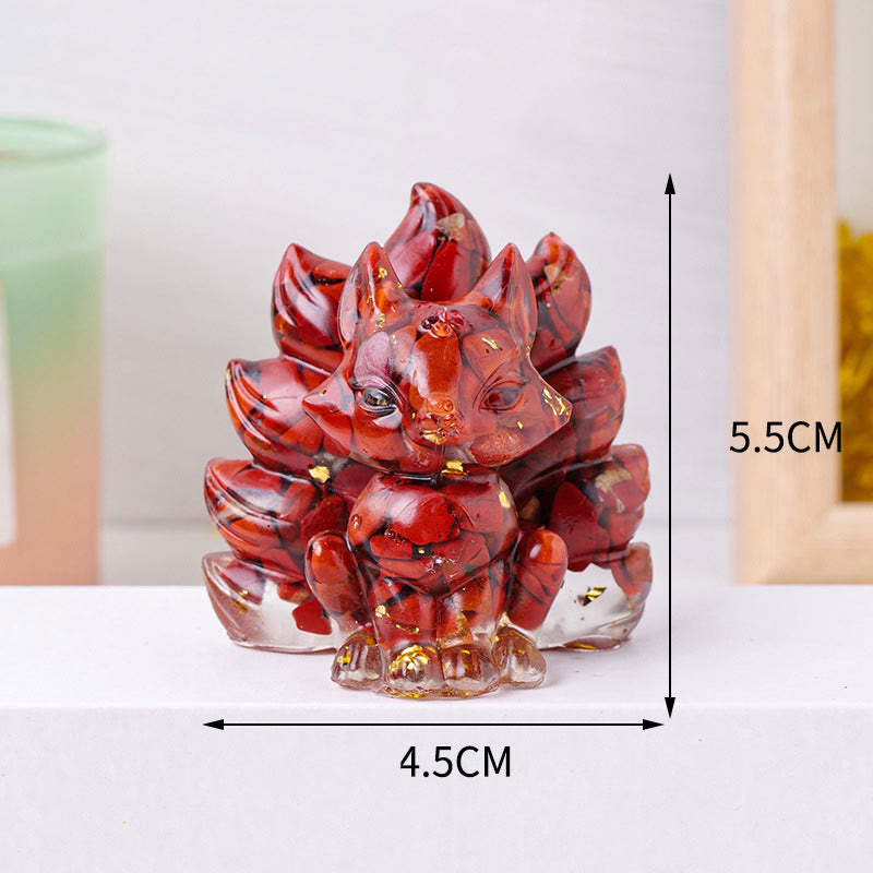 Buddha Stones Małe Różne Kamień Kwarc Truskawkowy Ametyst Zielony Awenturyn Dziewięcioogonowy Lis Uzdrawiający Dekoracja Domu