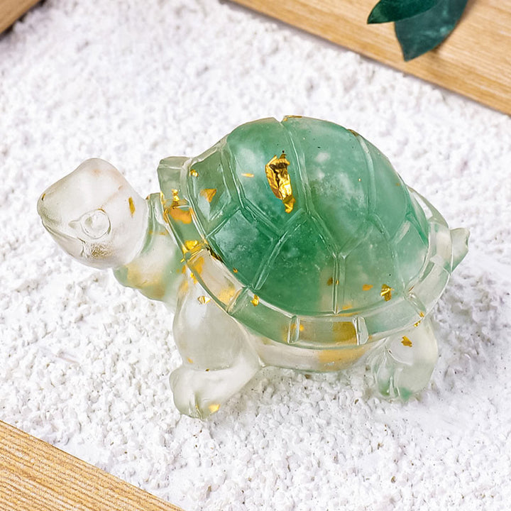 Buddha Stones Różne Kamień Cytryn Zielony Awenturyn Ametyst Miniaturowy Żółw Dobrobyt Dekoracja Domu