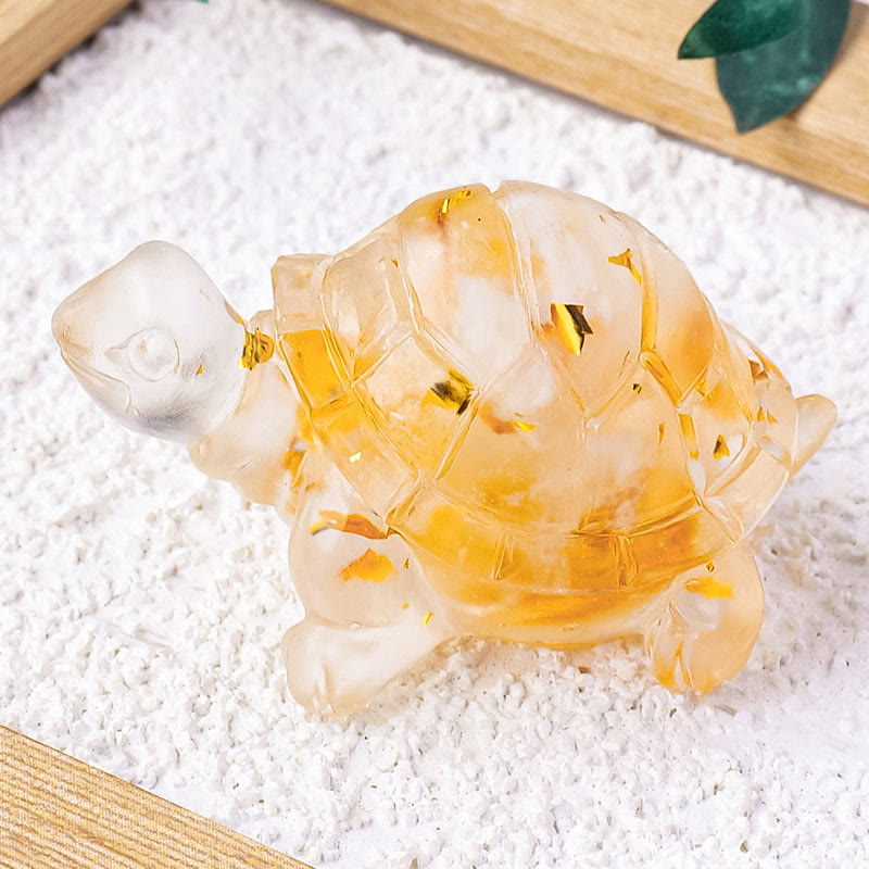 Buddha Stones Różne Kamień Cytryn Zielony Awenturyn Ametyst Miniaturowy Żółw Dobrobyt Dekoracja Domu
