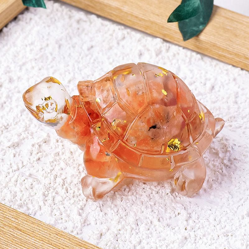 Buddha Stones Różne Kamień Cytryn Zielony Awenturyn Ametyst Miniaturowy Żółw Dobrobyt Dekoracja Domu