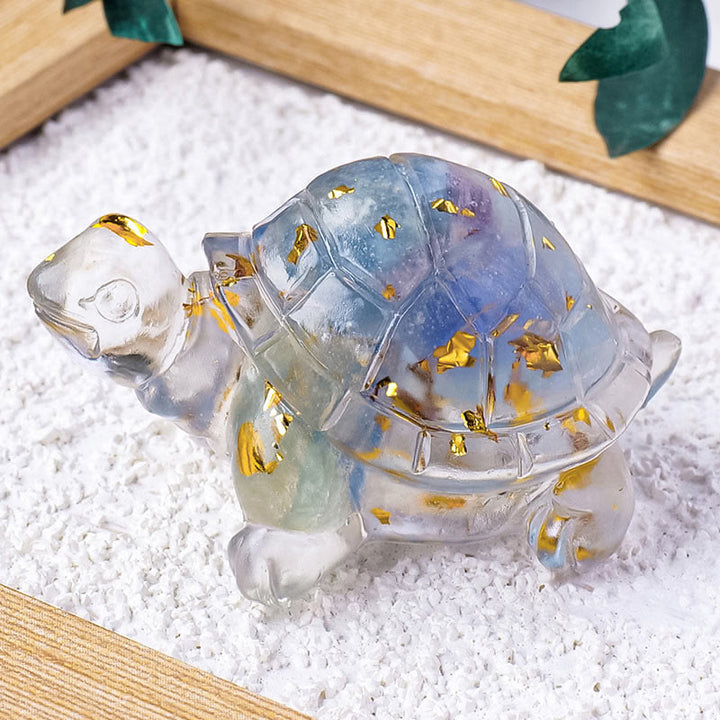 Buddha Stones Różne Kamień Cytryn Zielony Awenturyn Ametyst Miniaturowy Żółw Dobrobyt Dekoracja Domu