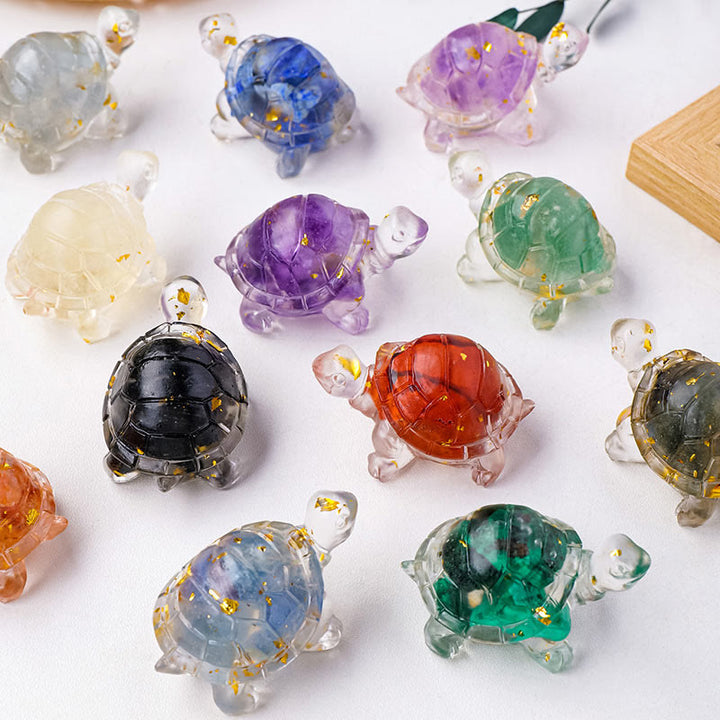 Buddha Stones Różne Kamień Cytryn Zielony Awenturyn Ametyst Miniaturowy Żółw Dobrobyt Dekoracja Domu