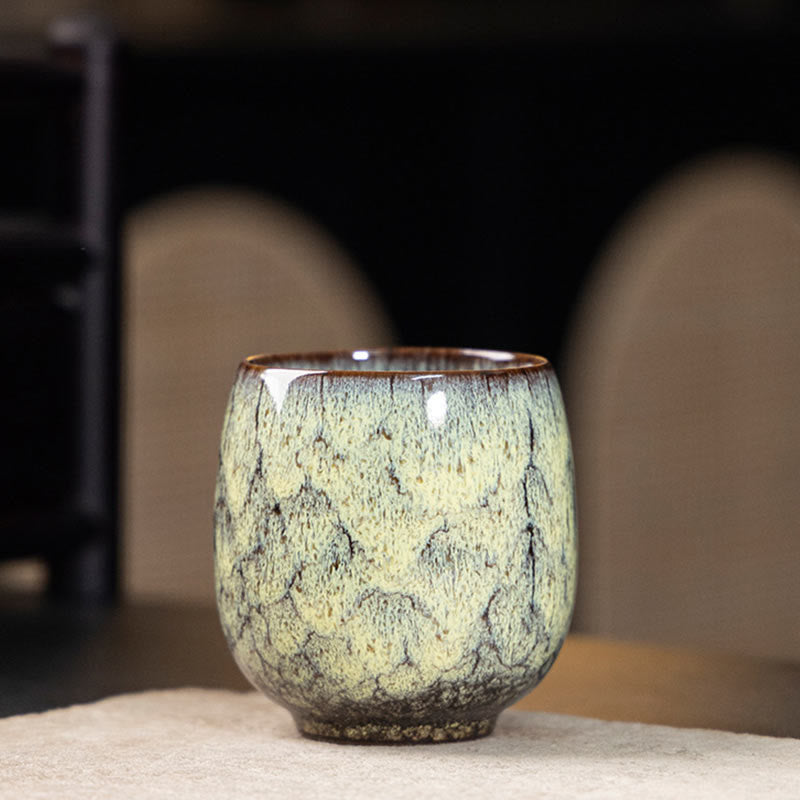 Buddha Stones ręcznie robione małe chińskie Jianzhan Kiln Change Ceramic Tea Cup Kung Fu Tea Cup 150ml