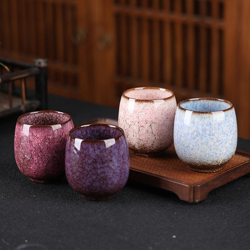 Buddha Stones ręcznie robione małe chińskie Jianzhan Kiln Change Ceramic Tea Cup Kung Fu Tea Cup 150ml
