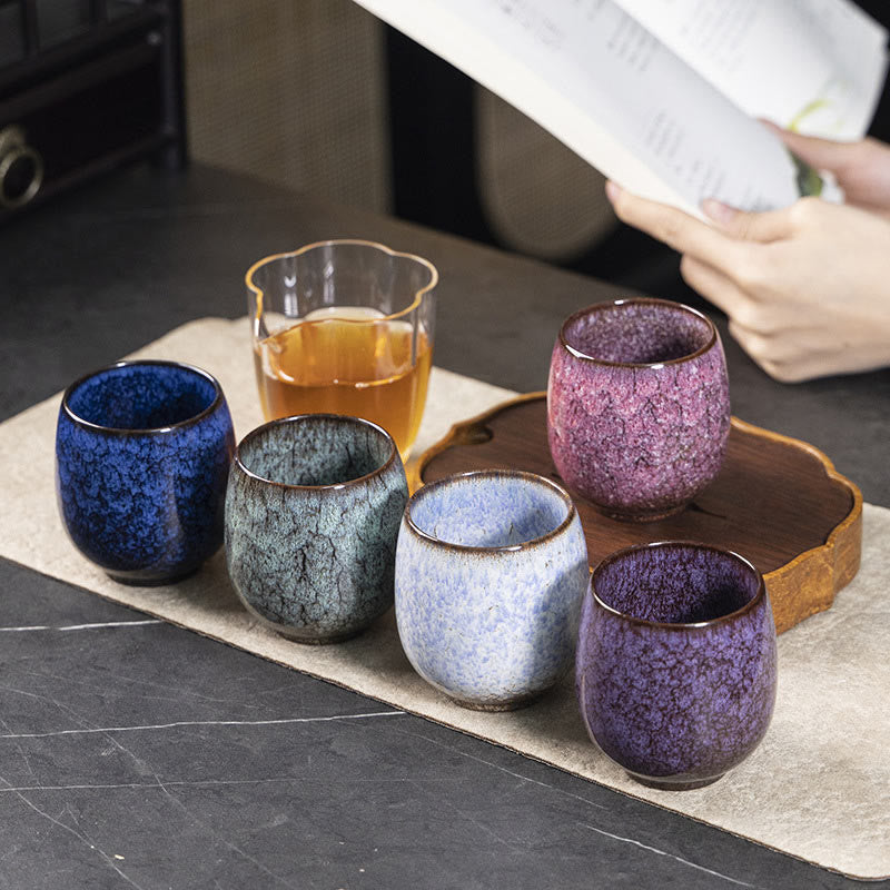 Buddha Stones ręcznie robione małe chińskie Jianzhan Kiln Change Ceramic Tea Cup Kung Fu Tea Cup 150ml