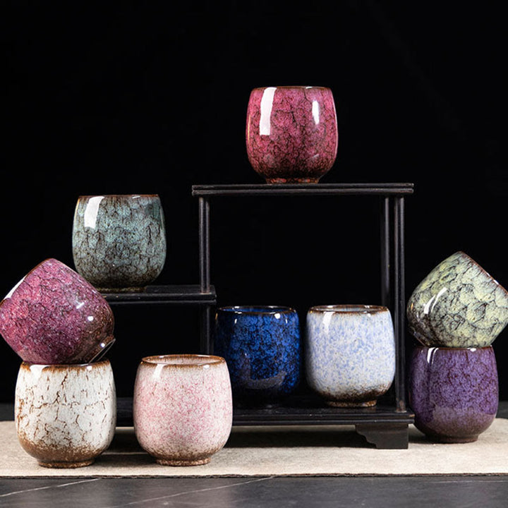 Buddha Stones ręcznie robione małe chińskie Jianzhan Kiln Change Ceramic Tea Cup Kung Fu Tea Cup 150ml