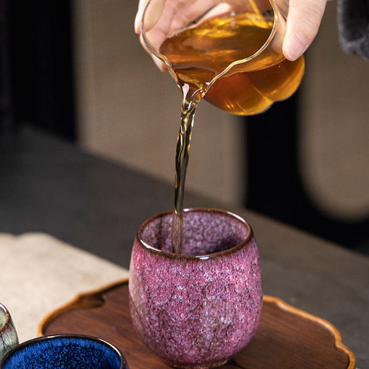 Buddha Stones ręcznie robione małe chińskie Jianzhan Kiln Change Ceramic Tea Cup Kung Fu Tea Cup 150ml