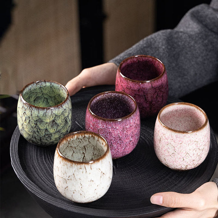 Buddha Stones ręcznie robione małe chińskie Jianzhan Kiln Change Ceramic Tea Cup Kung Fu Tea Cup 150ml