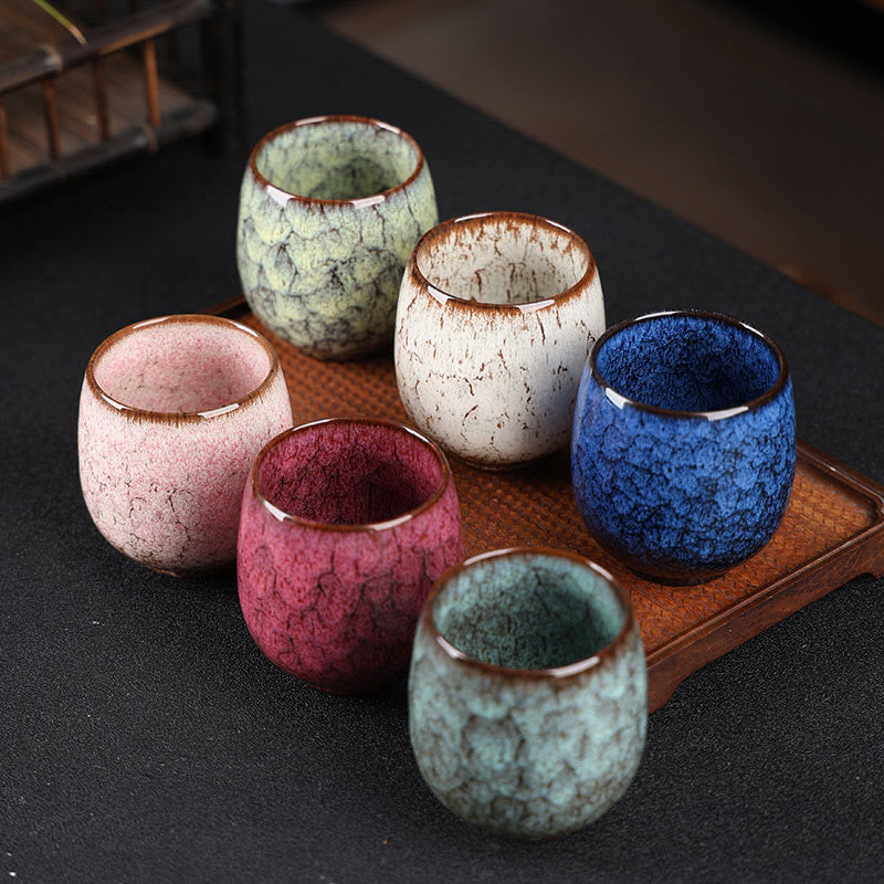 Buddha Stones ręcznie robione małe chińskie Jianzhan Kiln Change Ceramic Tea Cup Kung Fu Tea Cup 150ml