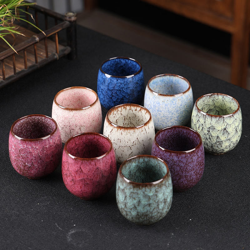 Buddha Stones ręcznie robione małe chińskie Jianzhan Kiln Change Ceramic Tea Cup Kung Fu Tea Cup 150ml