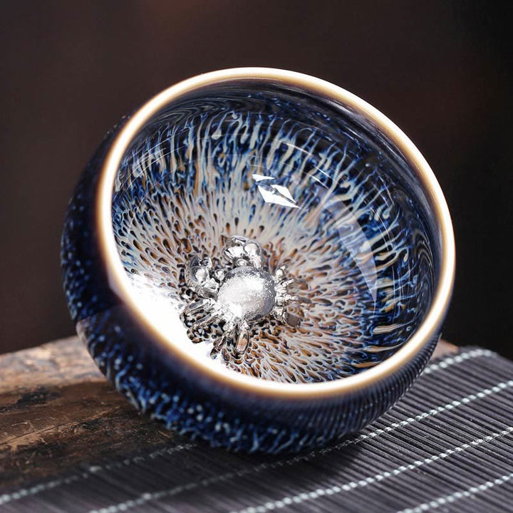 Buddha Stones ręcznie robione chińskie Jianzhan Koi Fish Lotus Dragon Phoenix 12 chińskich zodiaków Ceramiczny kubek do herbaty Kung Fu 70ml - Krab 7,2 cm*4,2 cm*70 ml - image 13