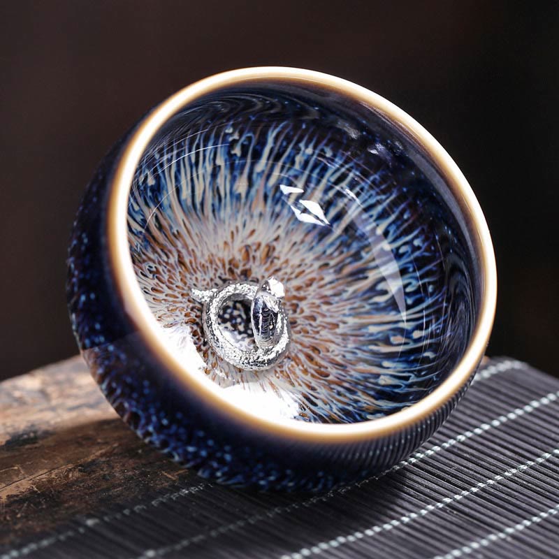 Buddha Stones ręcznie robione chińskie Jianzhan Koi Fish Lotus Dragon Phoenix 12 chińskich zodiaków Ceramiczny kubek do herbaty Kung Fu 70ml