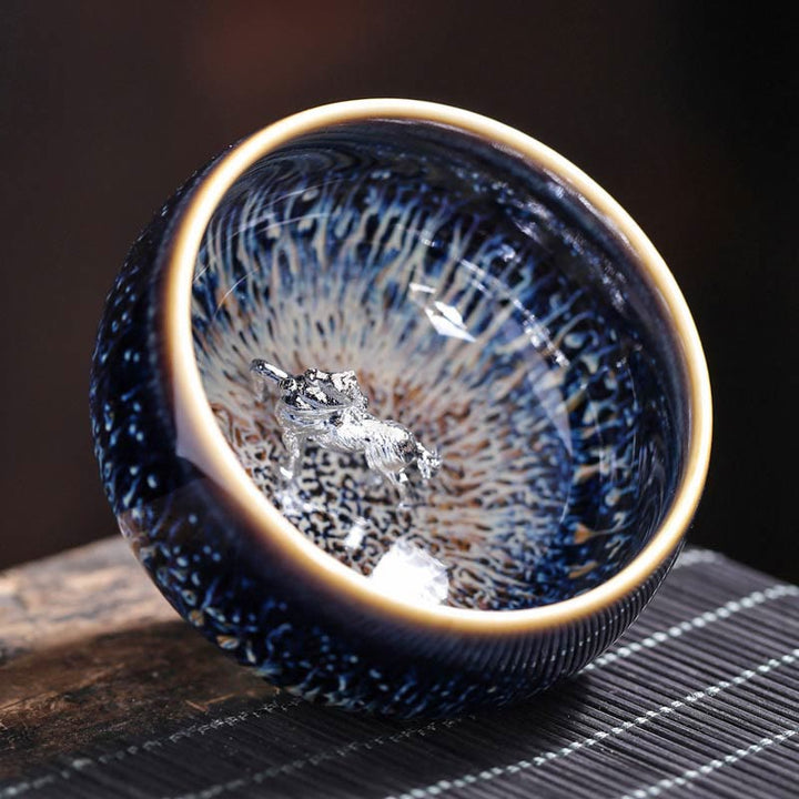 Buddha Stones ręcznie robione chińskie Jianzhan Koi Fish Lotus Dragon Phoenix 12 chińskich zodiaków Ceramiczny kubek do herbaty Kung Fu 70ml