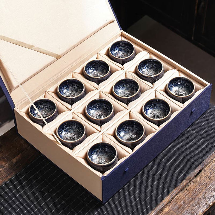 Buddha Stones ręcznie robione chińskie Jianzhan Koi Fish Lotus Dragon Phoenix 12 chińskich zodiaków Ceramiczny kubek do herbaty Kung Fu 70ml