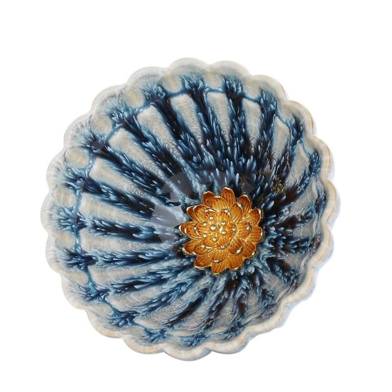 Buddha Stones ręcznie robione małe chińskie ceramiczne filiżanki do herbaty Jianzhan Lotus Kung Fu 80ml