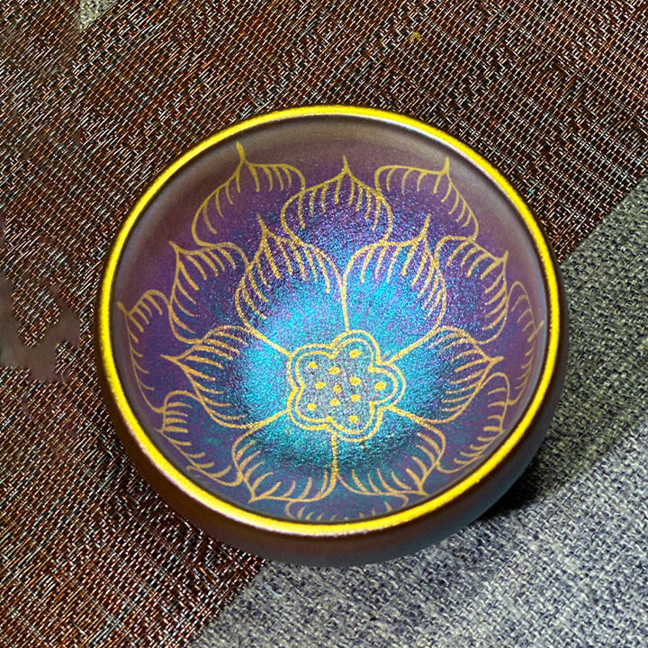 Buddha Stones ręcznie chiński Jianzhan wzór kwiatu lotosu ceramiczny kubek do herbaty Kung Fu kubek do herbaty 150 ml