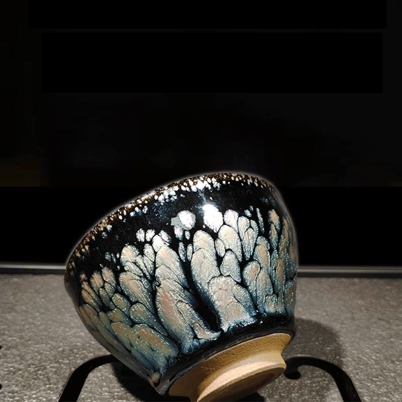 Buddha Stones ręcznie robione chińskie Jianzhan Blue Spot Ceramiczny kubek do herbaty Tenmoku Kung Fu 150ml