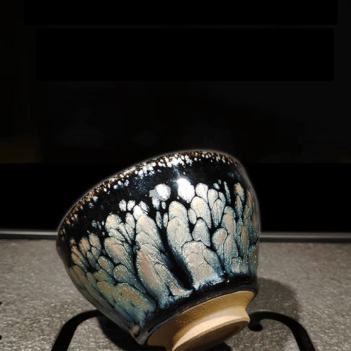 Buddha Stones ręcznie robione chińskie Jianzhan Blue Spot Ceramiczny kubek do herbaty Tenmoku Kung Fu 150ml