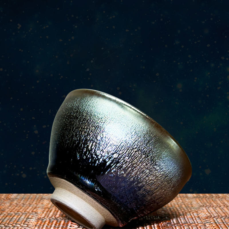 Buddha Stones ręcznie chińskie Jianzhan krople oleju plamy wzór ceramiczny kubek do herbaty Tenmoku Kung Fu kubek do herbaty 150 ml - image 8