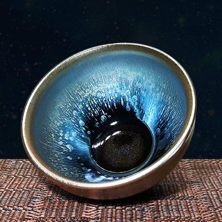 Buddha Stones ręcznie chińskie Jianzhan krople oleju plamy wzór ceramiczny kubek do herbaty Tenmoku Kung Fu kubek do herbaty 150 ml - image 3