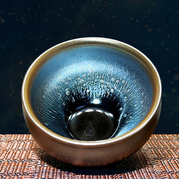 Buddha Stones ręcznie chińskie Jianzhan krople oleju plamy wzór ceramiczny kubek do herbaty Tenmoku Kung Fu kubek do herbaty 150 ml