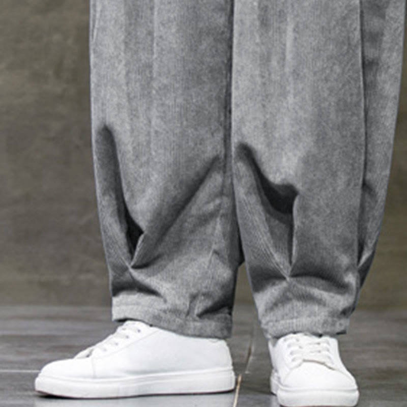 Spodnie męskie Buddha Stones Casual Plain Cotton Bloomer z kieszeniami - image 19
