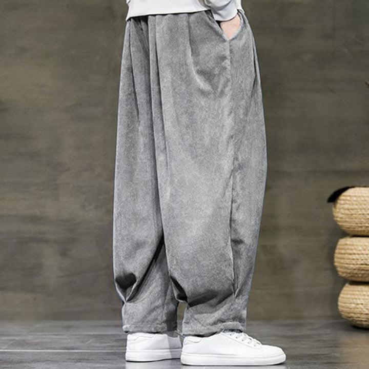 Spodnie męskie Buddha Stones Casual Plain Cotton Bloomer z kieszeniami - image 13