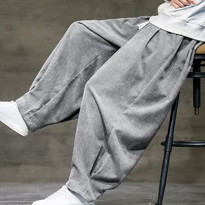 Spodnie męskie Buddha Stones Casual Plain Cotton Bloomer z kieszeniami - image 15