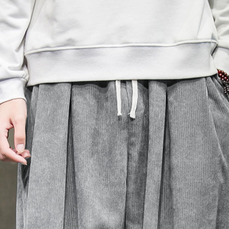 Spodnie męskie Buddha Stones Casual Plain Cotton Bloomer z kieszeniami - image 16