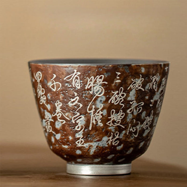 Buddha Stones Dziesięć Tysięcy Poematów Buddy Filiżanka do herbaty Kung Fu Filiżanka do herbaty 100 ml z pudełkiem prezentowym