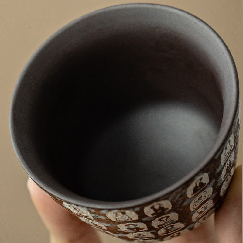 Buddha Stones Dziesięć Tysięcy Poematów Buddy Filiżanka do herbaty Kung Fu Filiżanka do herbaty 100 ml z pudełkiem prezentowym
