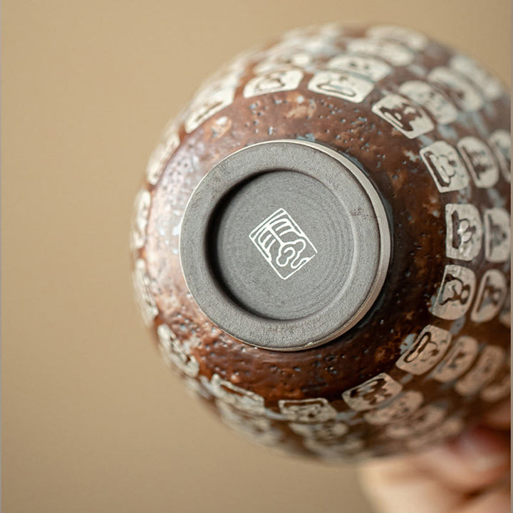 Buddha Stones Dziesięć Tysięcy Poematów Buddy Filiżanka do herbaty Kung Fu Filiżanka do herbaty 100 ml z pudełkiem prezentowym