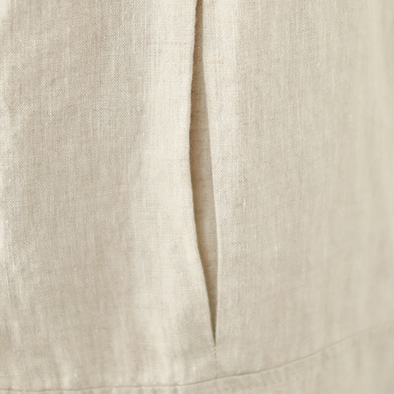 Buddha Stones Vintage Casual Plisowane Projekt Bawełna Damskie Szerokie Nogawki Spodnie Z Kieszeniami - image 19