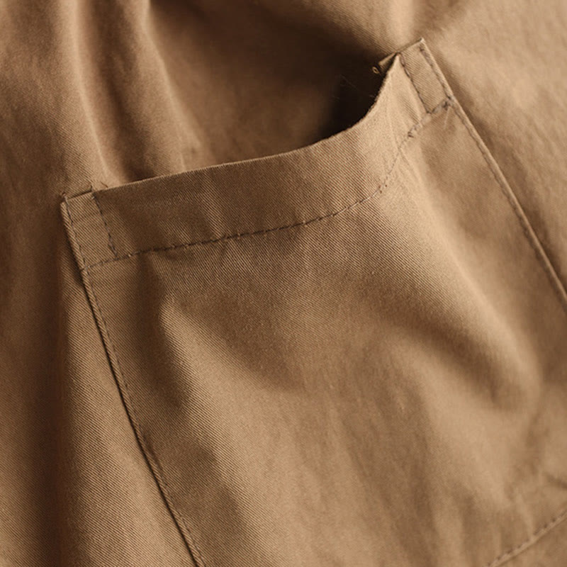 Spodnie damskie Harem Cropped z bawełny Buddha Stones Casual Plain Patched Cuff Design z kieszeniami - image 4