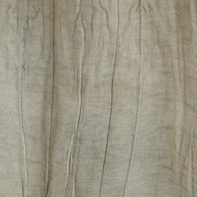 Kamizelka bez rękawów damska z bawełny i lnu z okrągłym dekoltem i prostym wzorem " Buddha Stones z letnimi zmarszczkami" - image 8