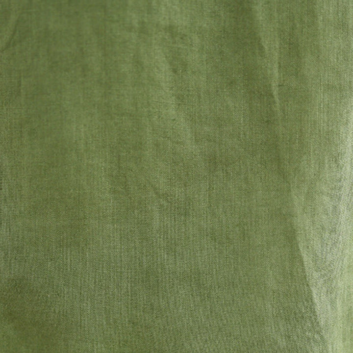 Buddha Stones Letnia falbaniasta damska kamizelka ze ściągaczem i okrągłym dekoltem z bawełny i lnu - image 11