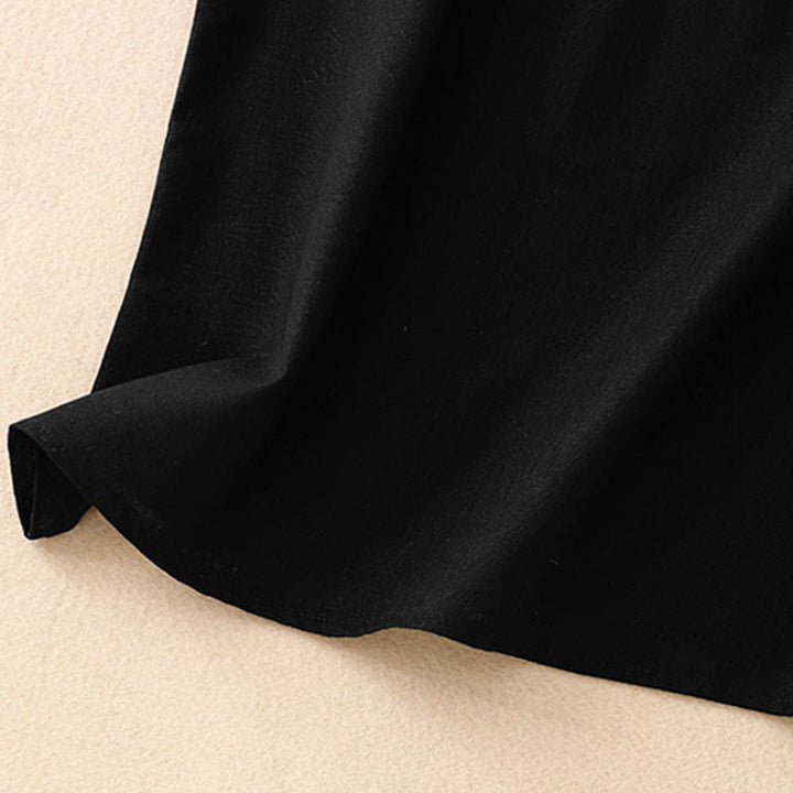 Buddha Stones Letnia damska kamizelka bez rękawów z kwadratowym kołnierzykiem z bawełny i lnu - image 12