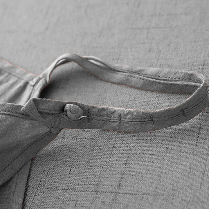 Buddha Stones Letnia Gładka Regulowana Pasek Projekt Damska Bawełniana Lniana Kamizelka Kamizelka - image 17