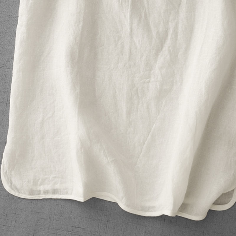 Buddha Stones Letnia Gładka Regulowana Pasek Projekt Damska Bawełniana Lniana Kamizelka Kamizelka - image 12