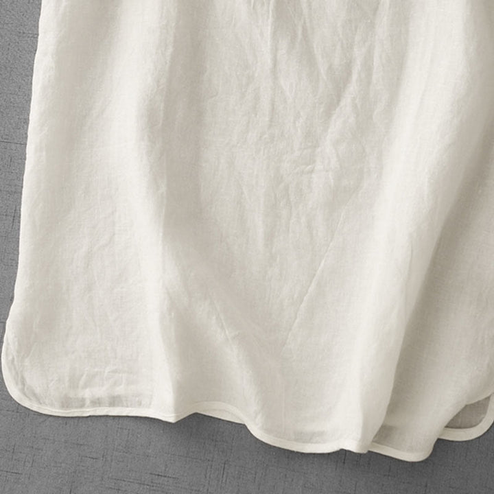 Buddha Stones Letnia Gładka Regulowana Pasek Projekt Damska Bawełniana Lniana Kamizelka Kamizelka - image 12