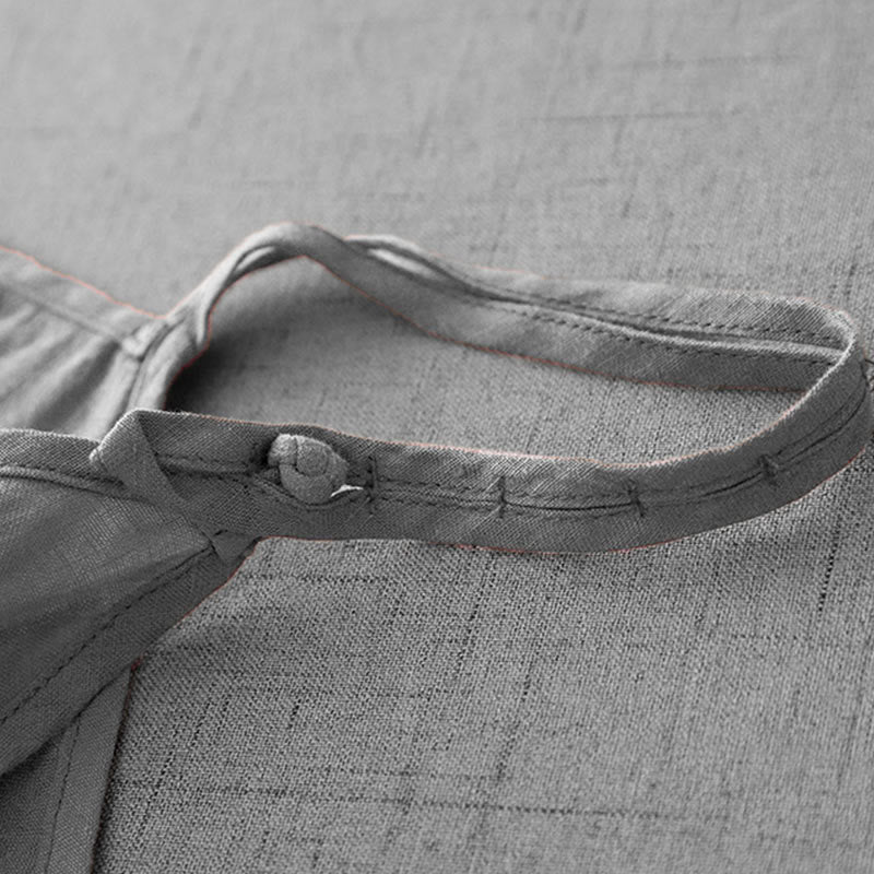 Buddha Stones Letnia Gładka Regulowana Pasek Projekt Damska Bawełniana Lniana Kamizelka Kamizelka - image 17