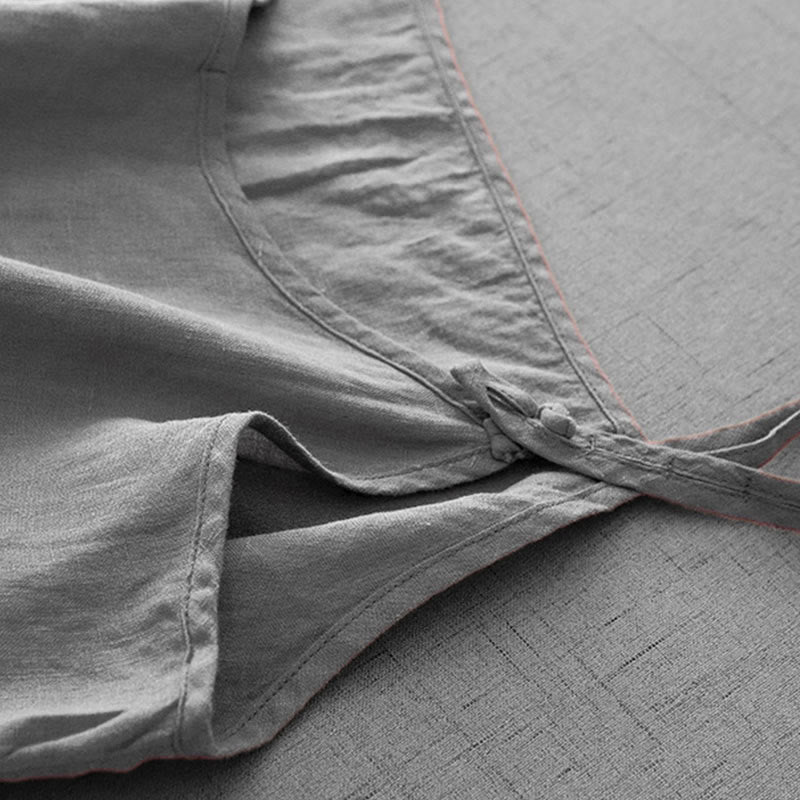 Buddha Stones Letnia Gładka Regulowana Pasek Projekt Damska Bawełniana Lniana Kamizelka Kamizelka - image 16