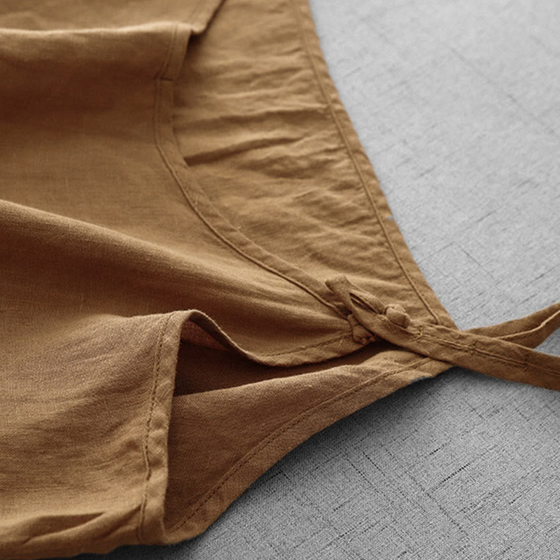 Buddha Stones Letnia Gładka Regulowana Pasek Projekt Damska Bawełniana Lniana Kamizelka Kamizelka - image 22