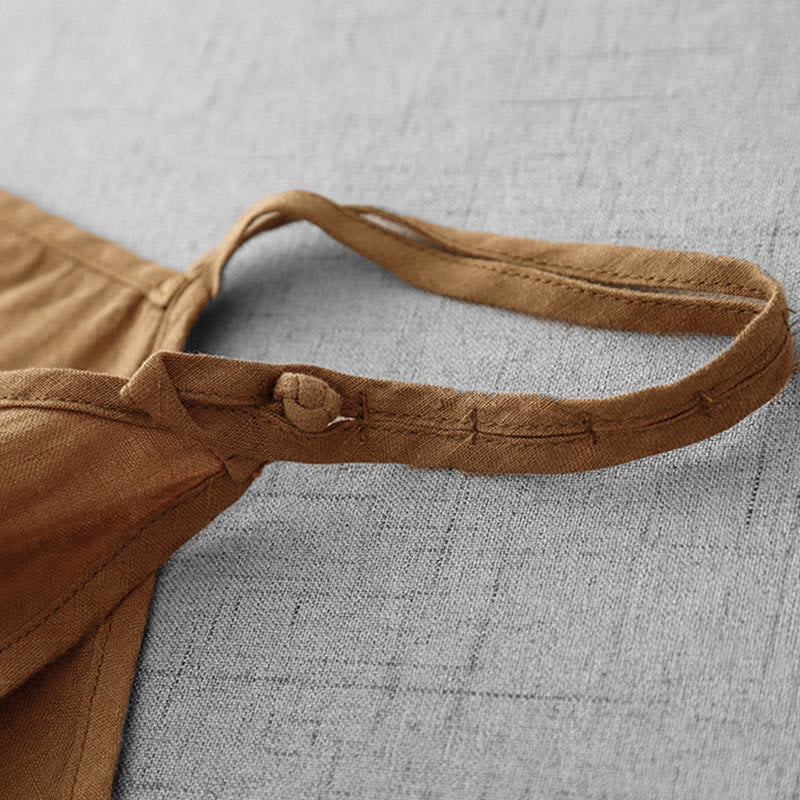 Buddha Stones Letnia Gładka Regulowana Pasek Projekt Damska Bawełniana Lniana Kamizelka Kamizelka - image 23