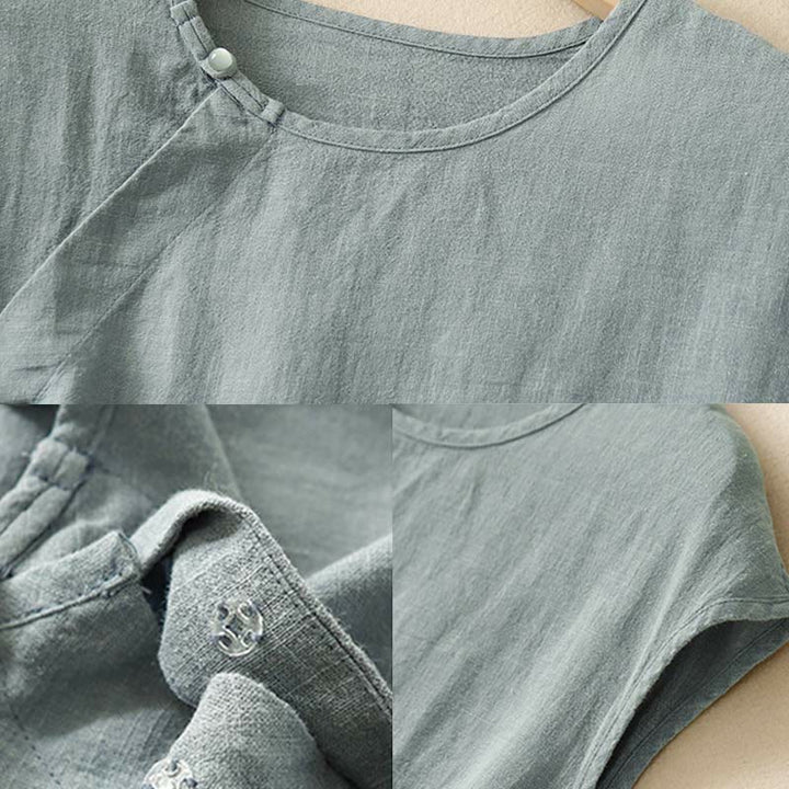 Buddha Stones wiosenna, patchworkowa, prosta, bezrękawa kamizelka damska z bawełny - image 2