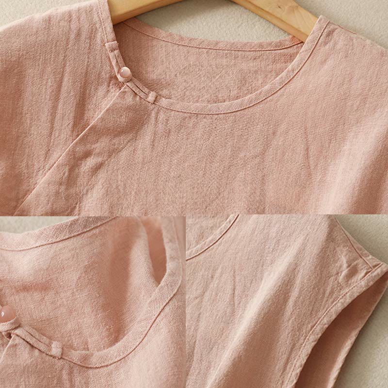 Buddha Stones wiosenna, patchworkowa, prosta, bezrękawa kamizelka damska z bawełny - image 6